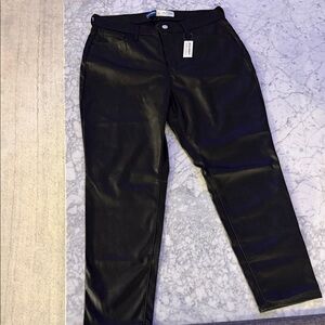 Old Navy Black Faux Leather Trousers